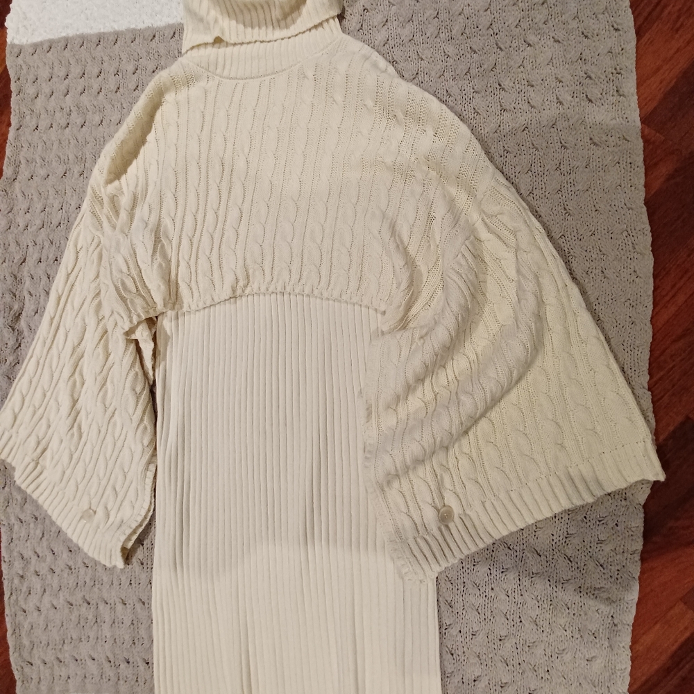 Sweater Dress with Cape